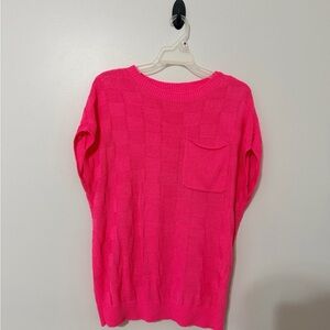 Bright Pink Crew Neck Sweater